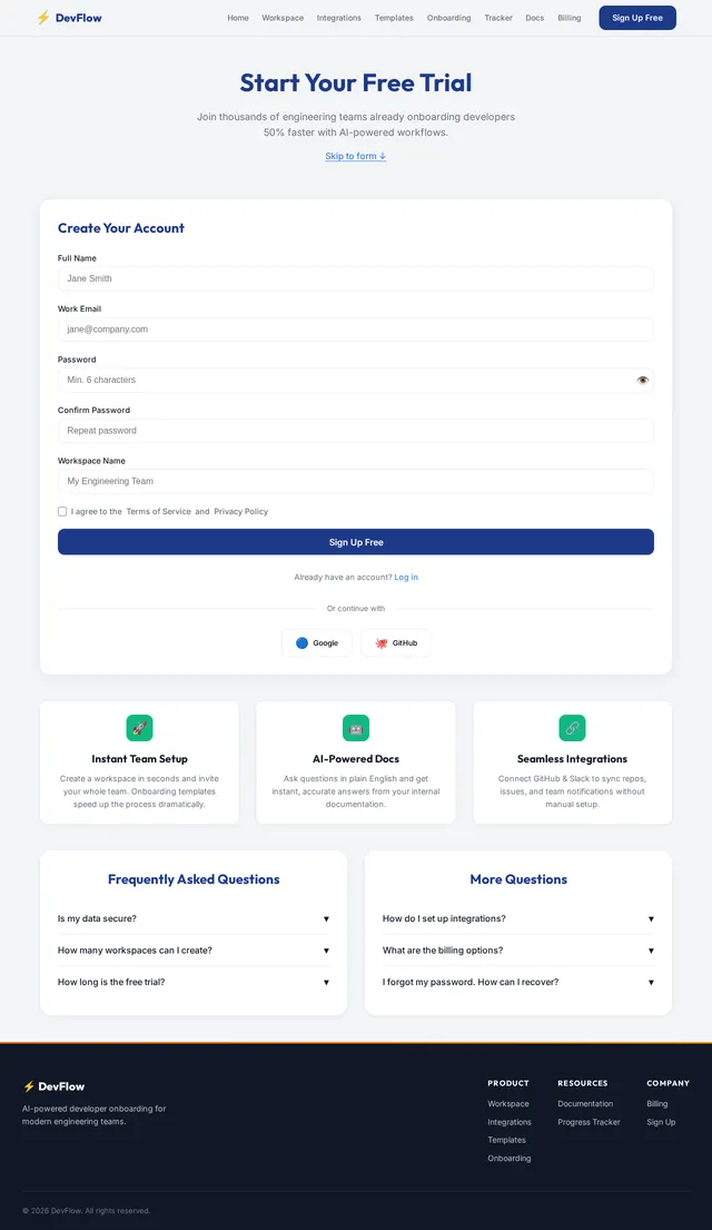 Signup