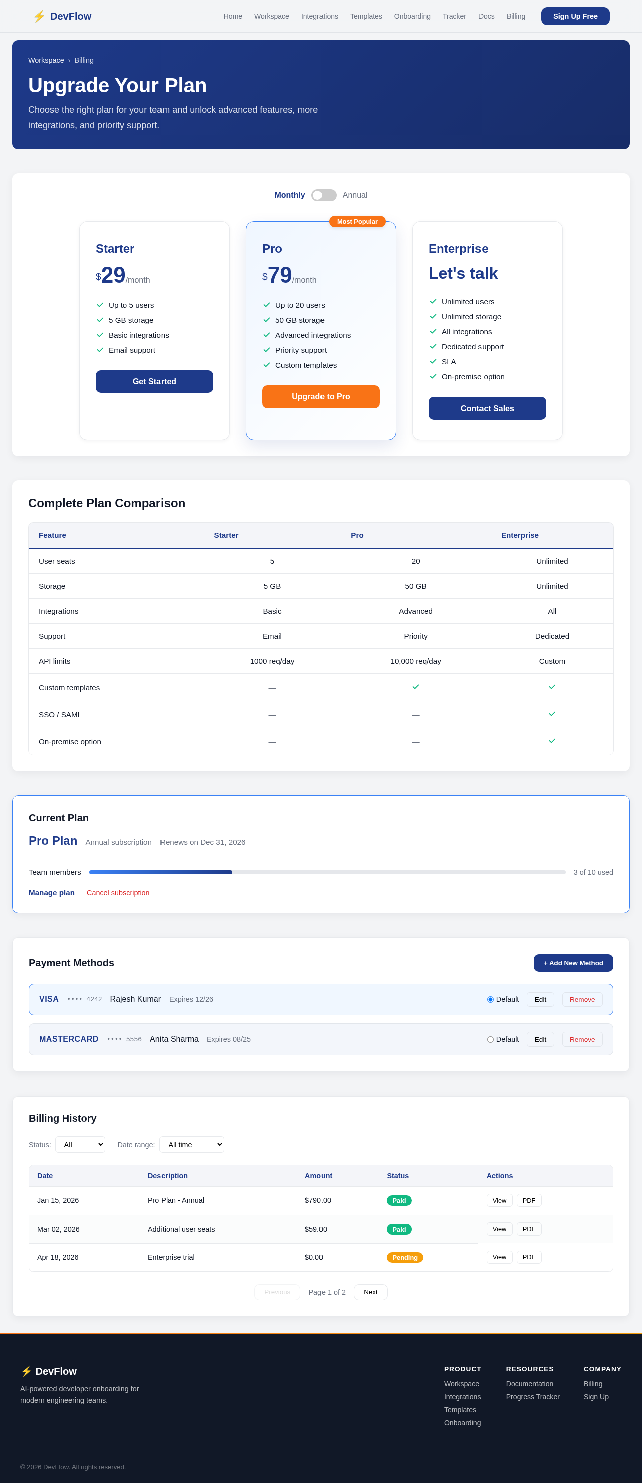 Billing design preview