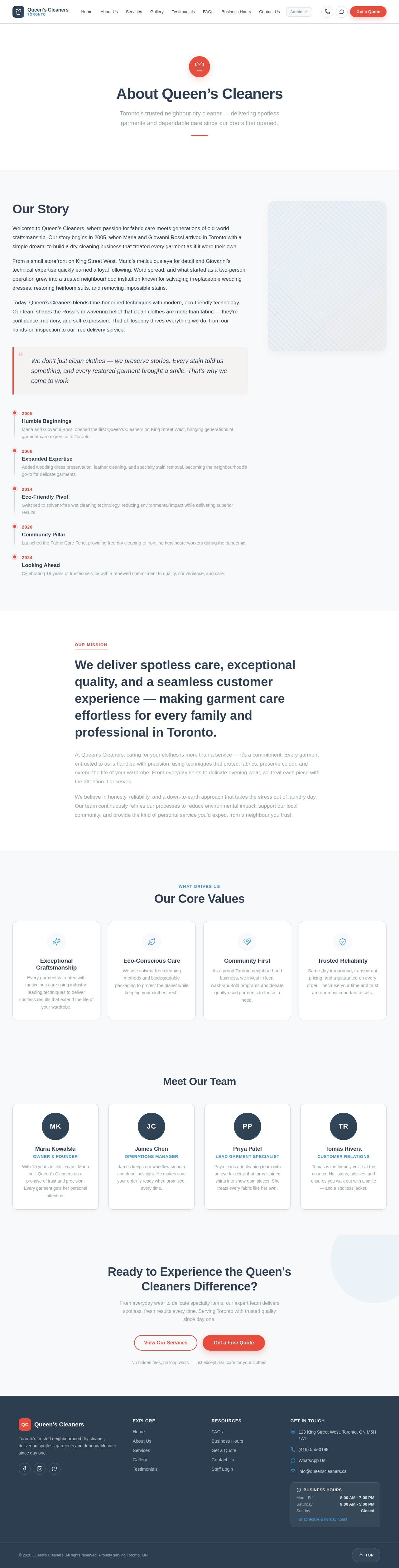 About Us design preview