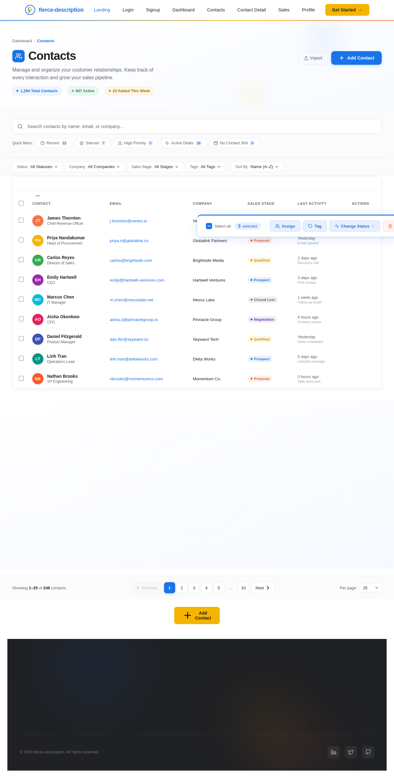 Contacts design preview