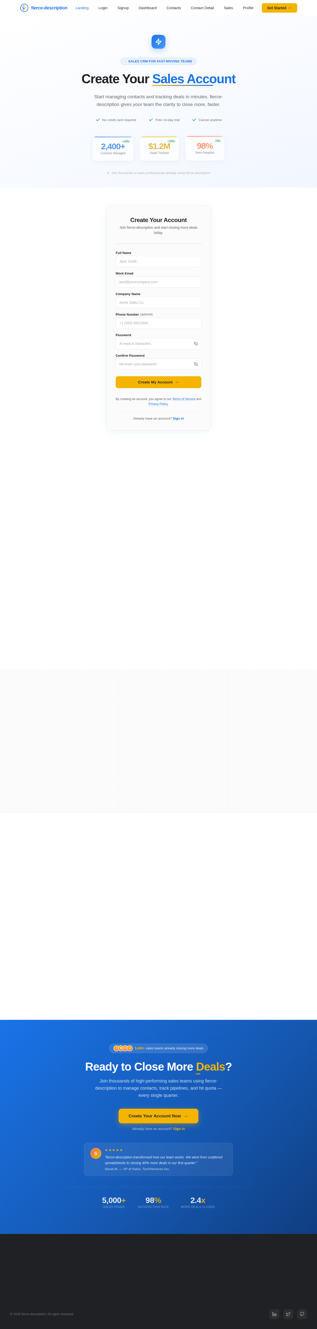 Signup design preview