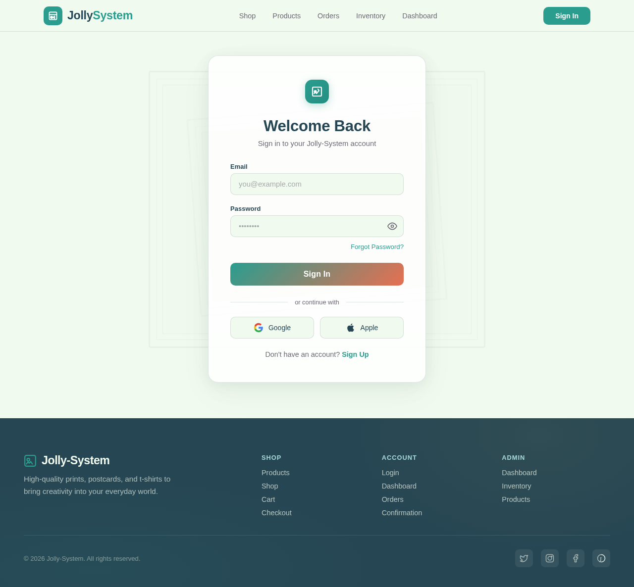 Login design preview