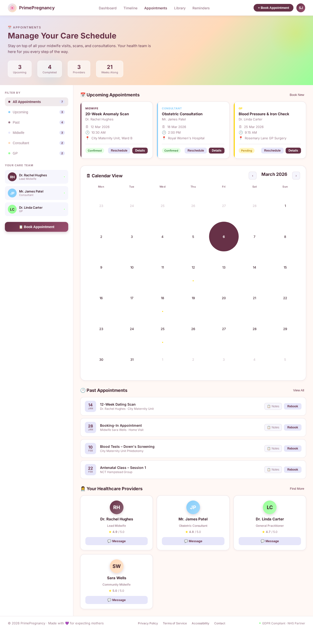 Appointments design preview