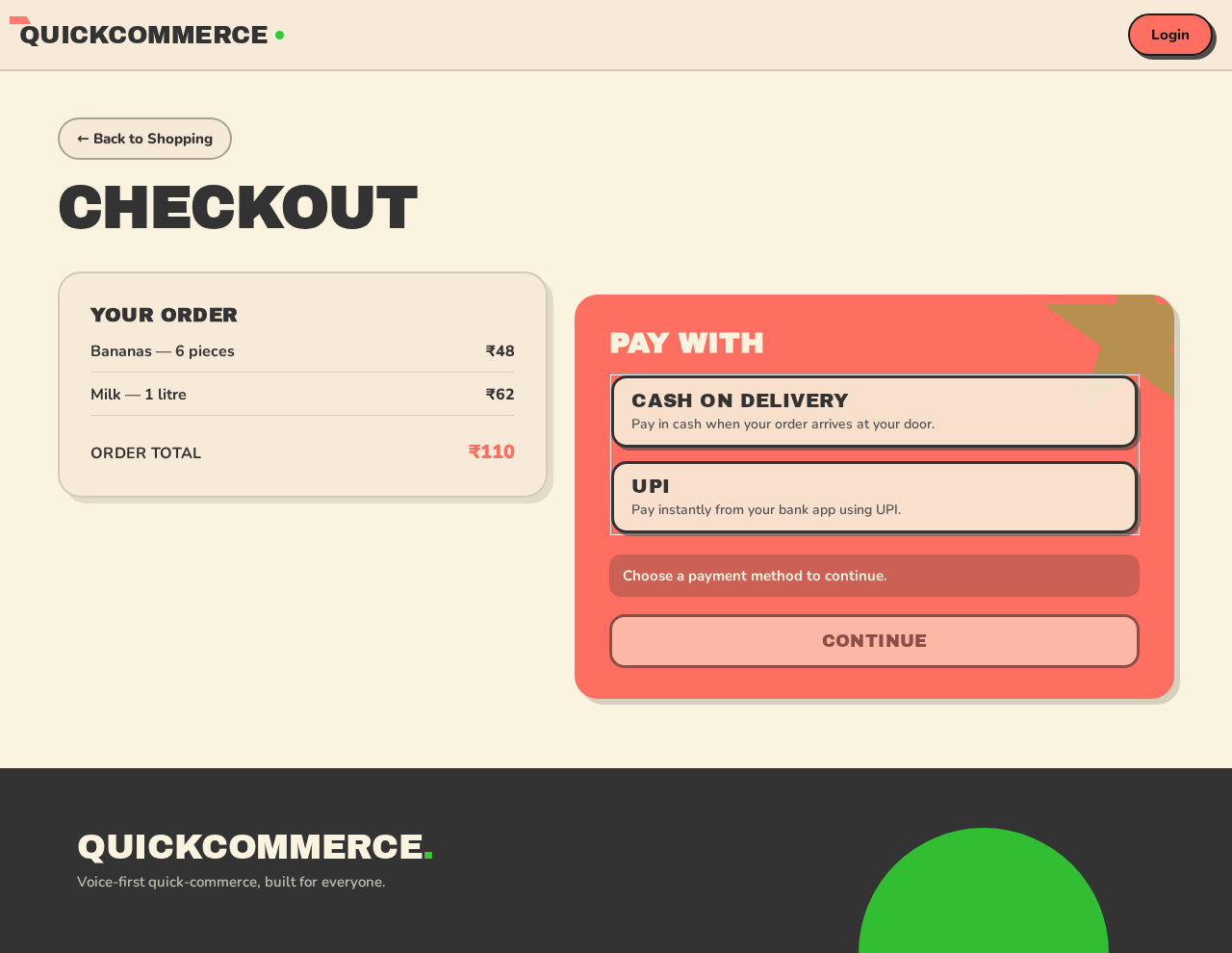 Checkout design preview
