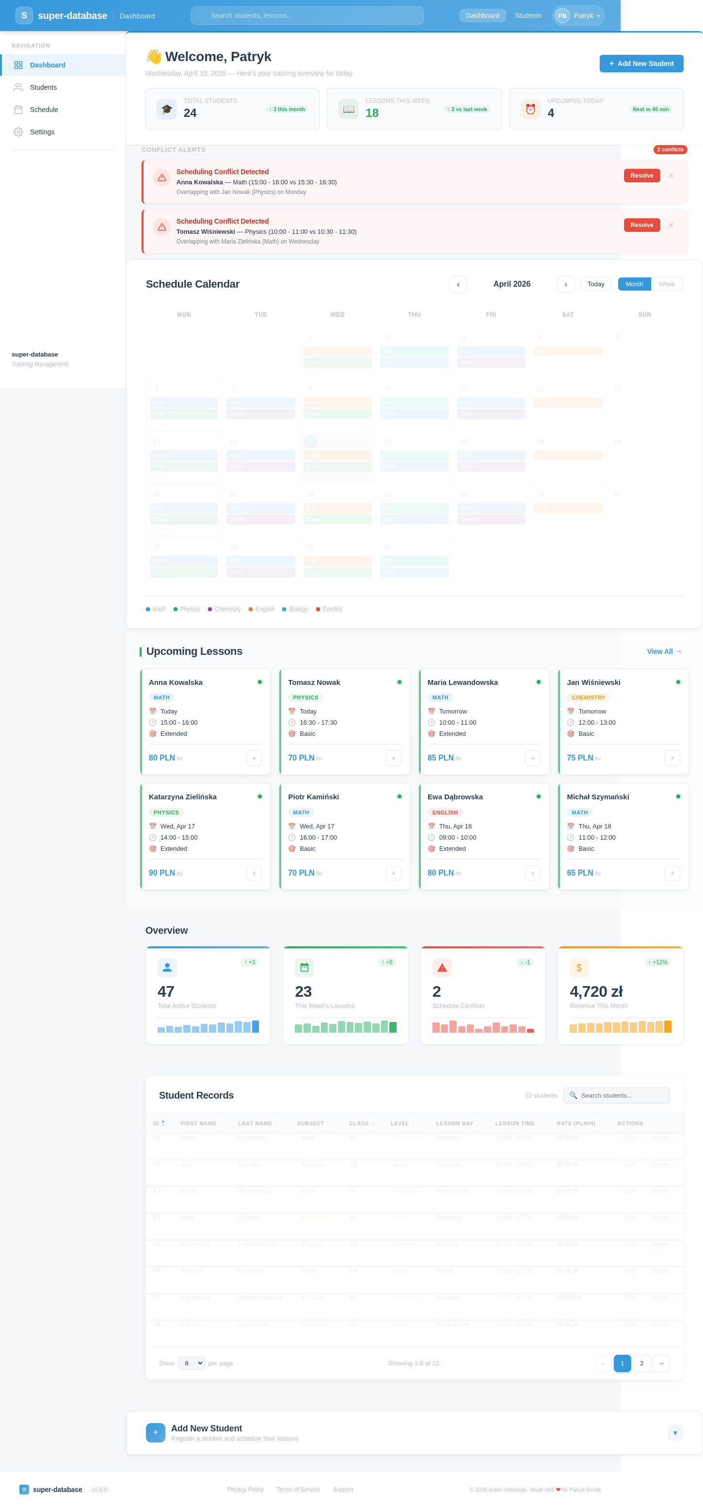 Dashboard design preview