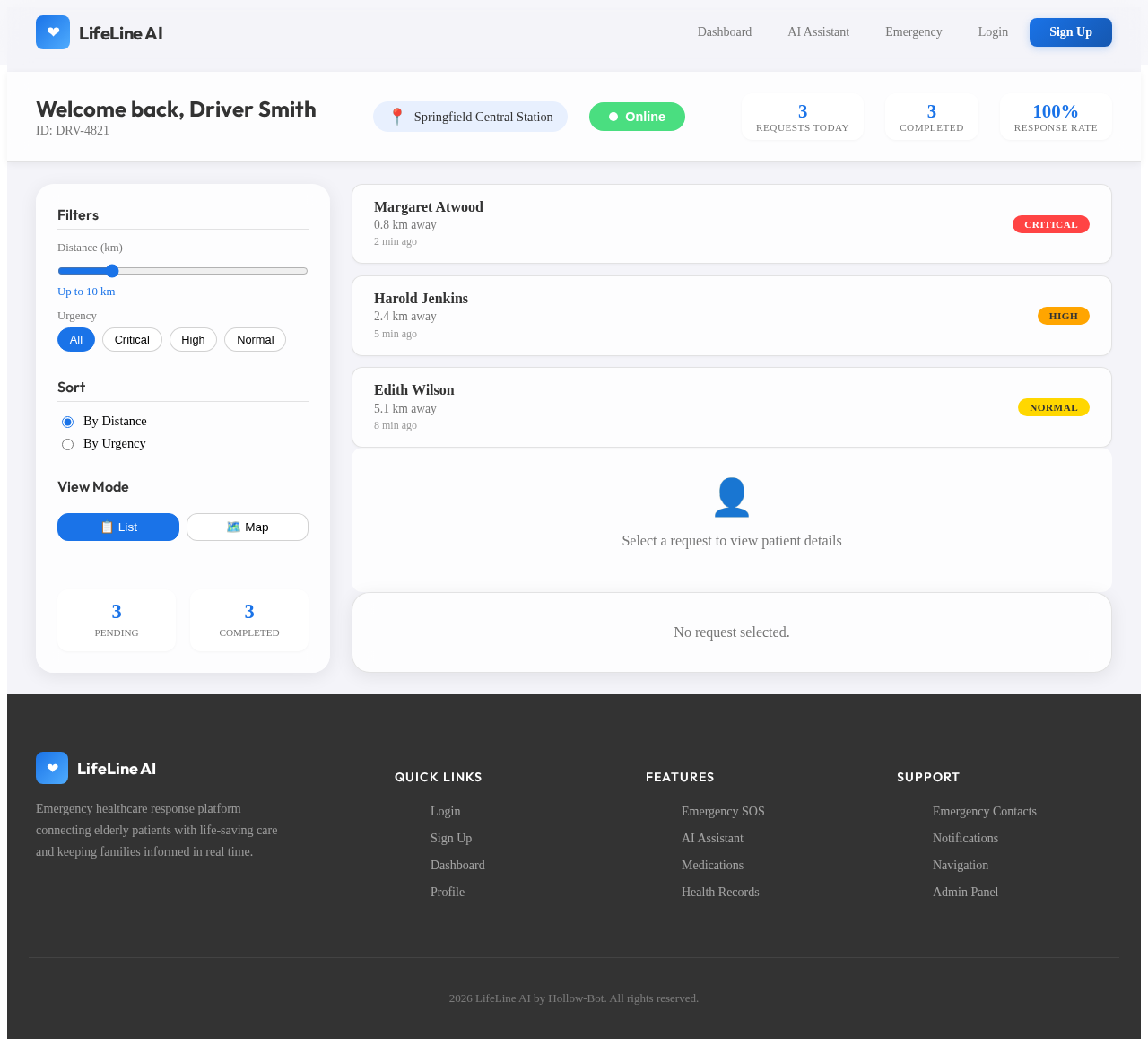 Driver Dashboard design preview