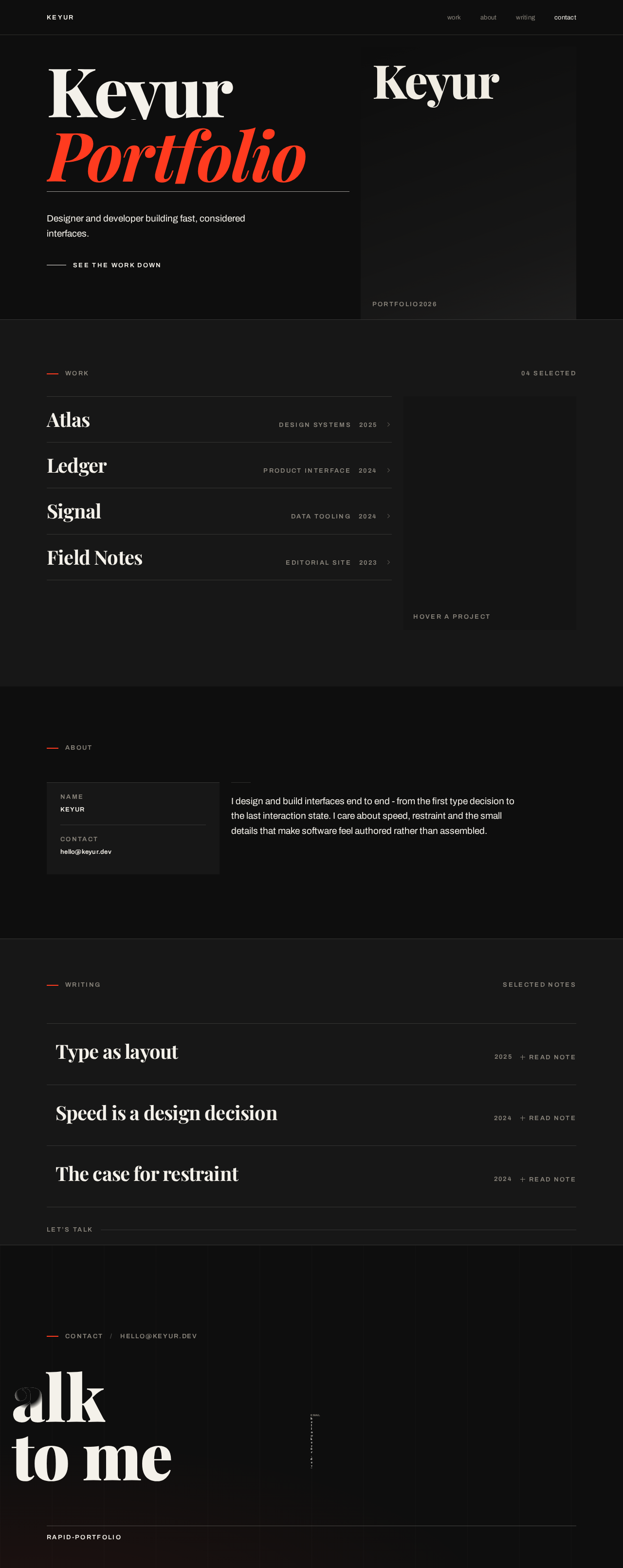 Landing design preview