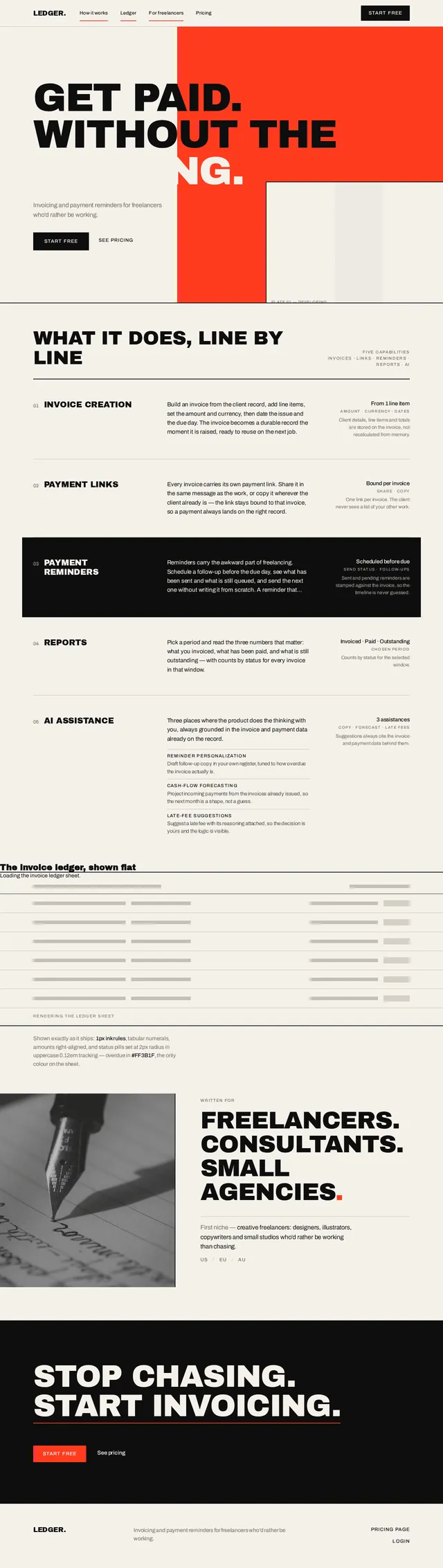 Landing page