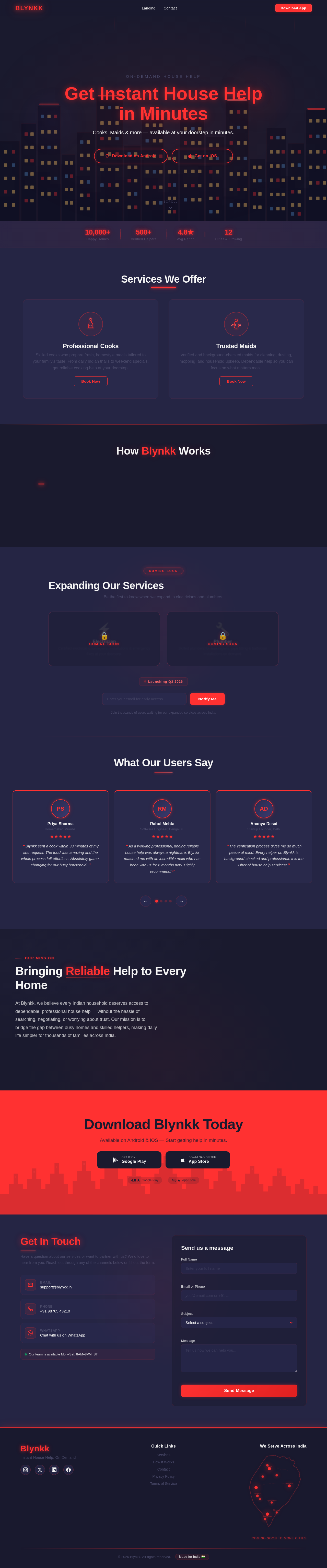 Landing design preview