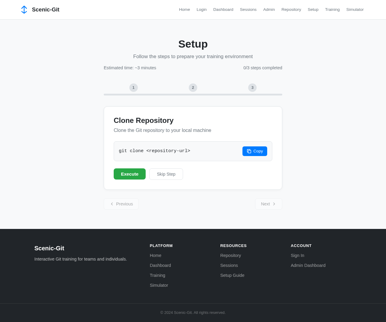 Setup design preview