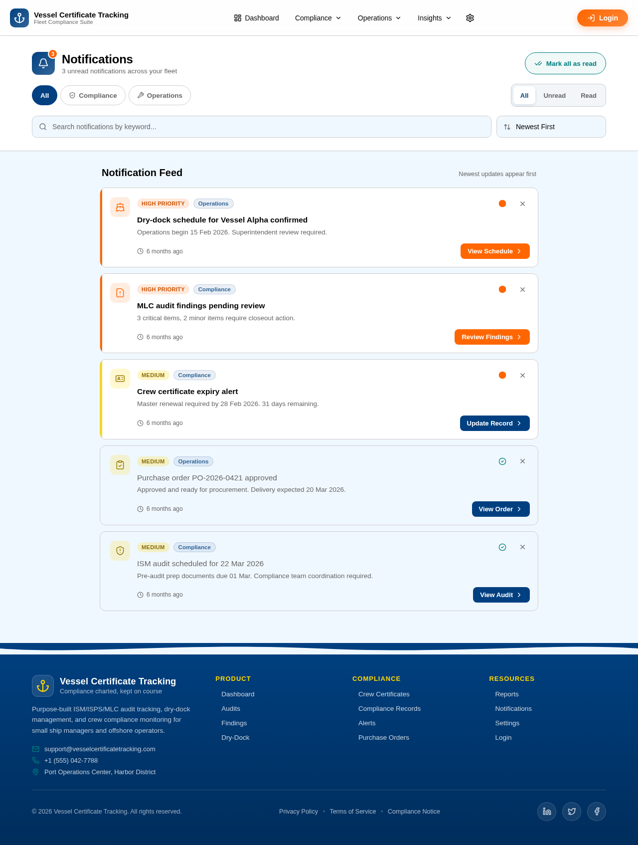 Notifications design preview