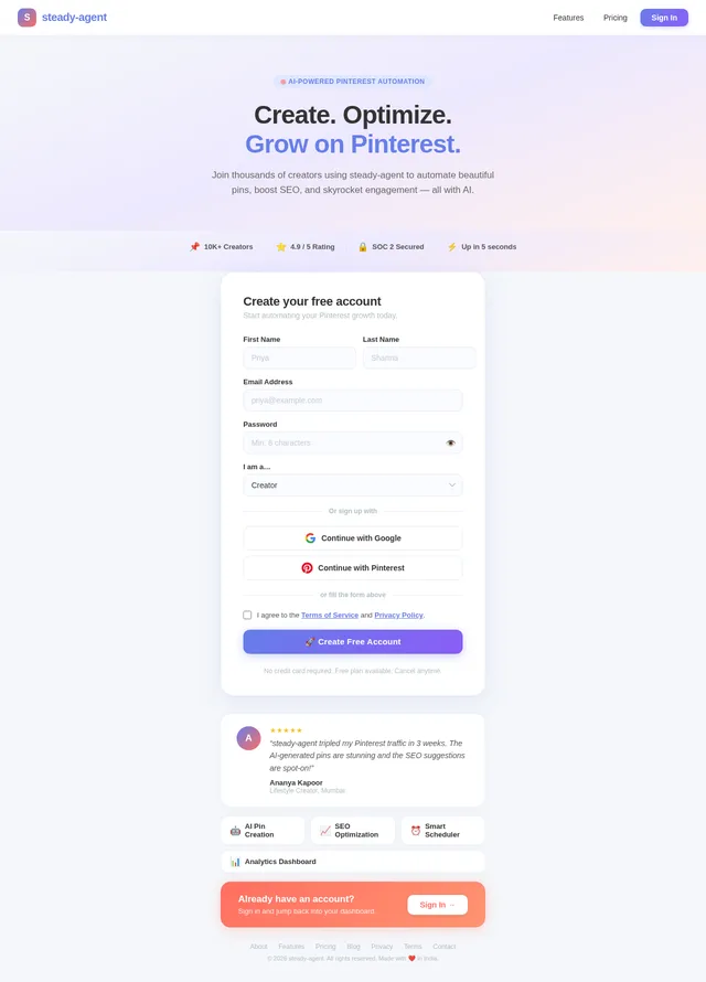 Signup