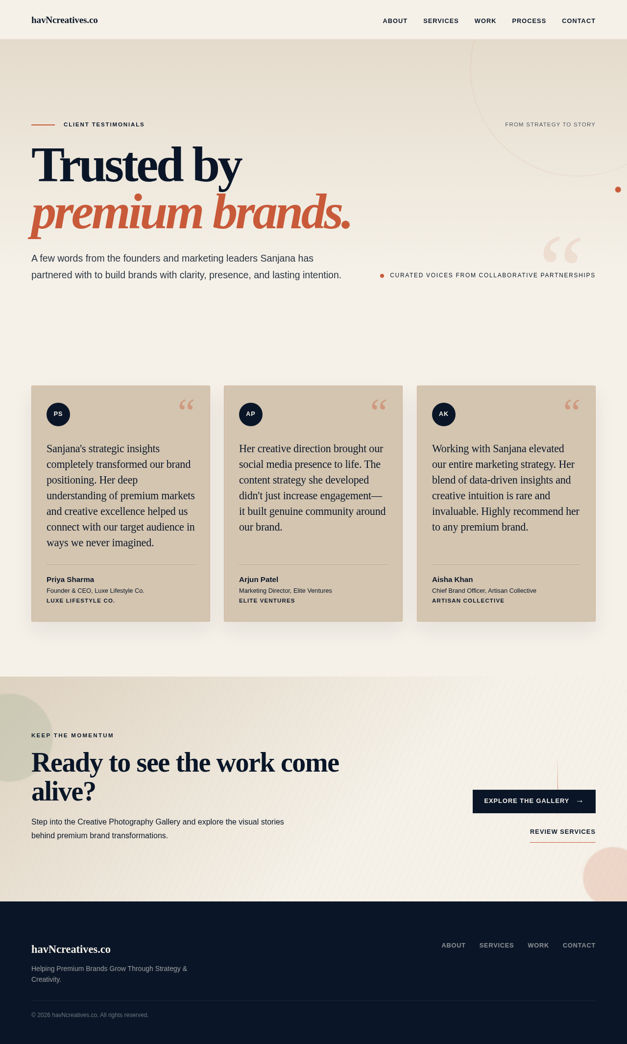 Testimonials design preview