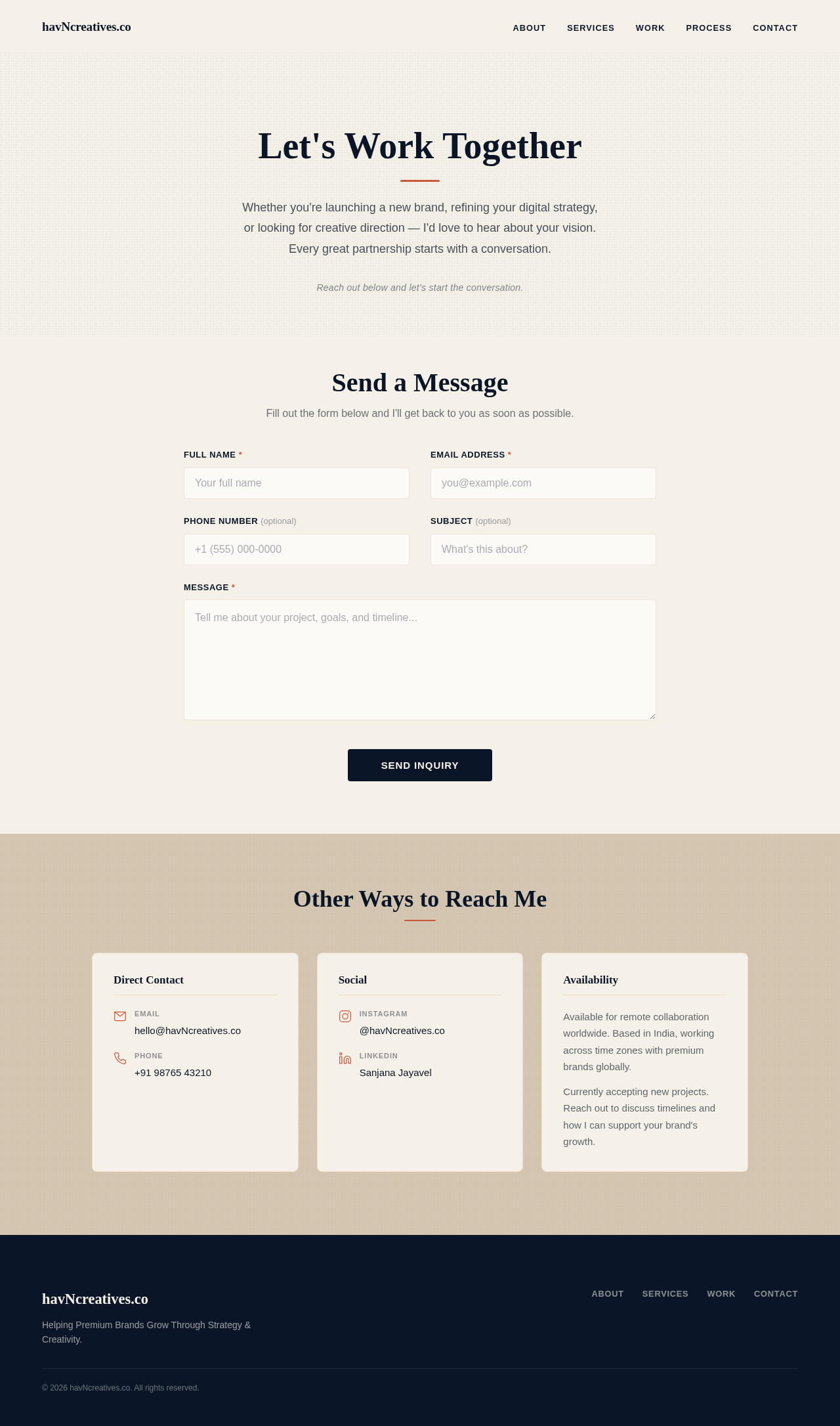 Contact design preview