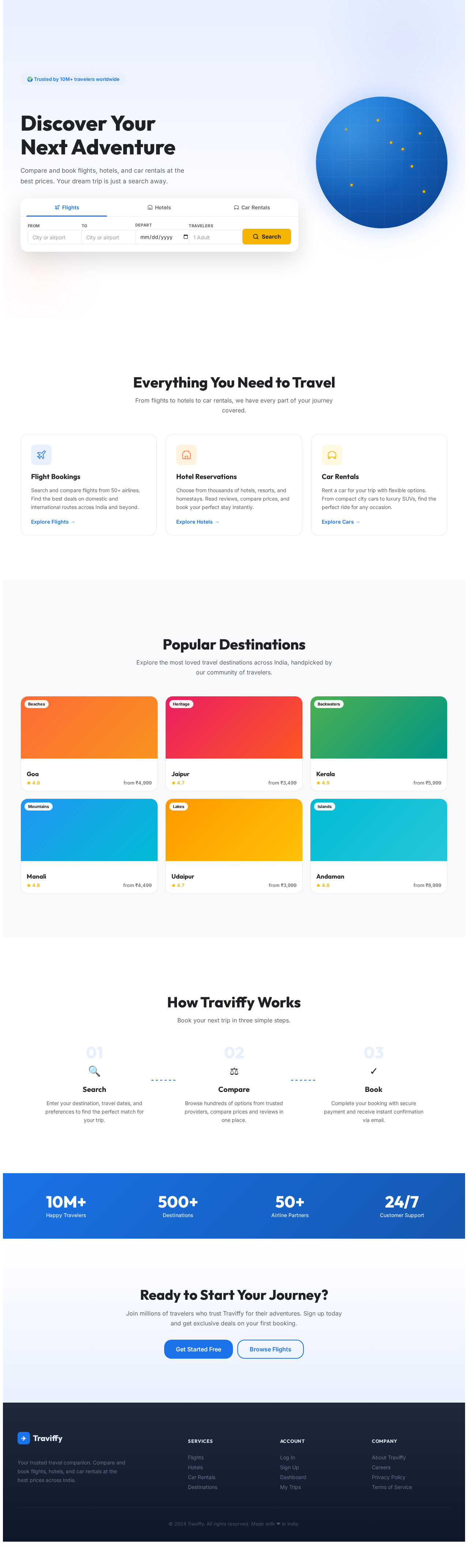 Landing design preview