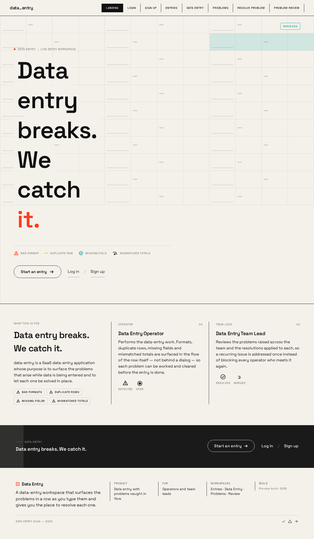 Landing design preview