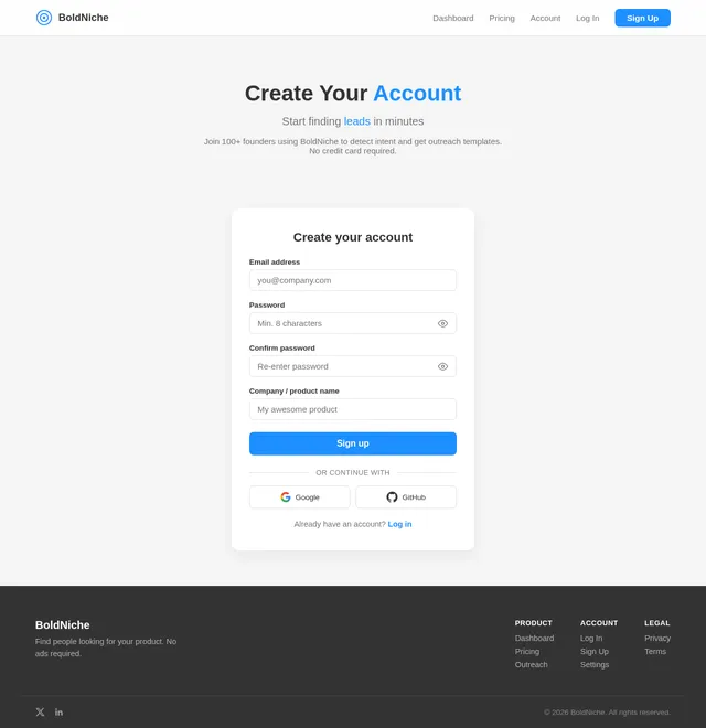 Signup