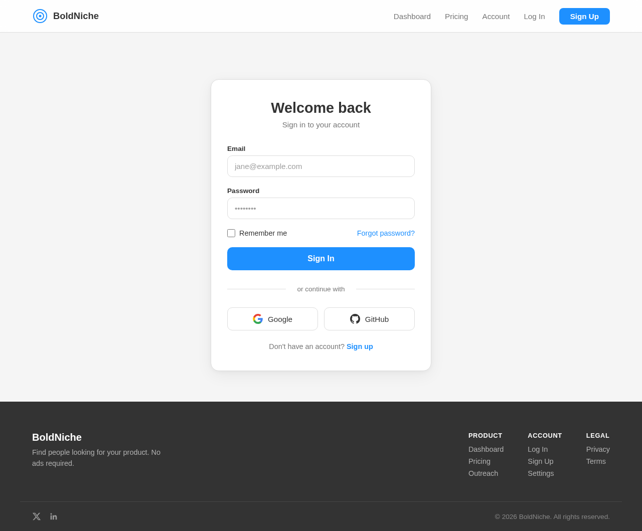 Login design preview
