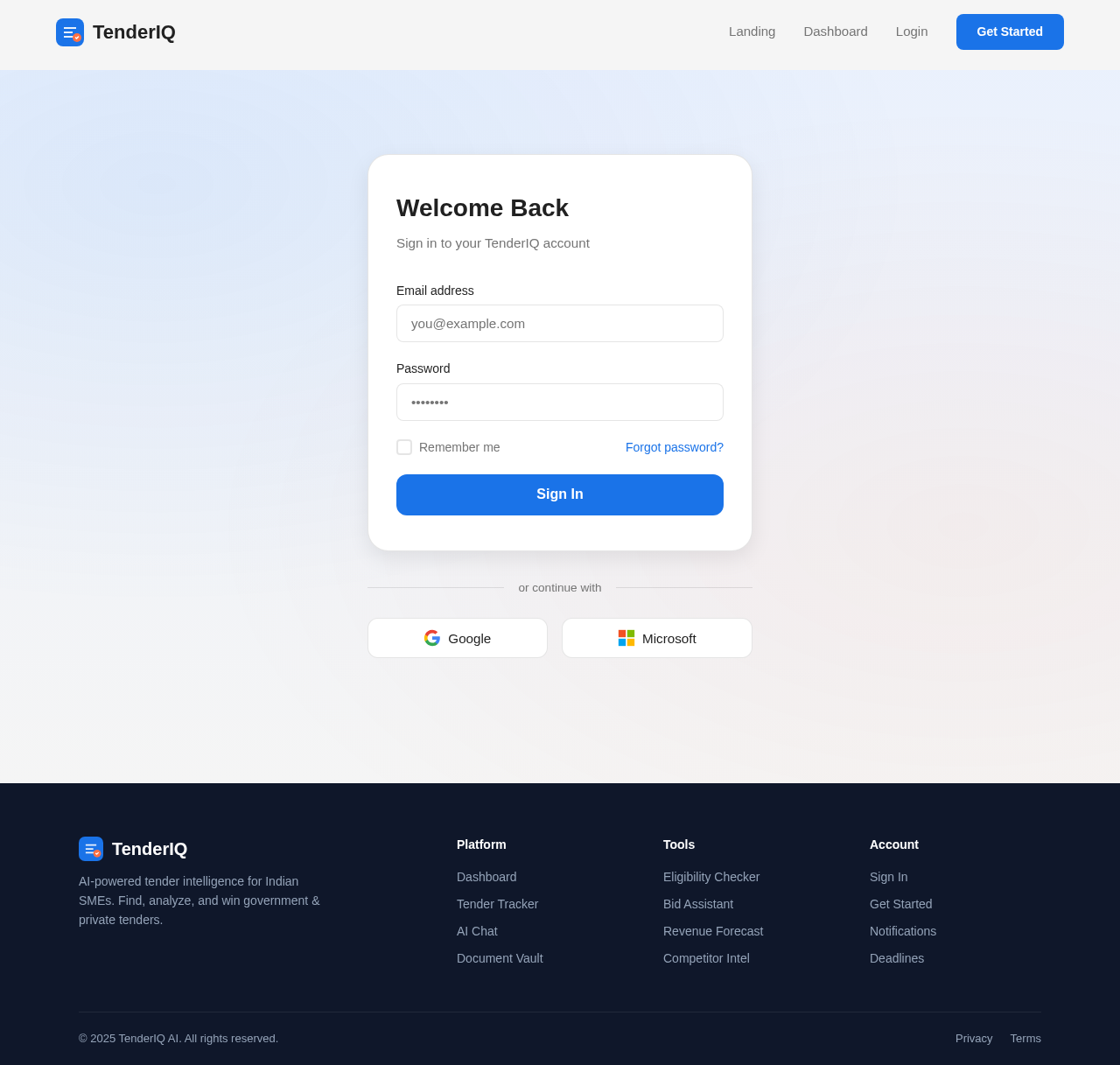 Login design preview