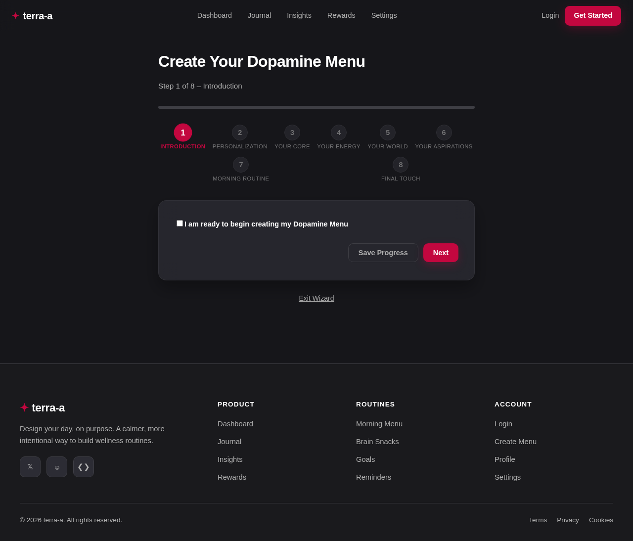 Create Menu design preview