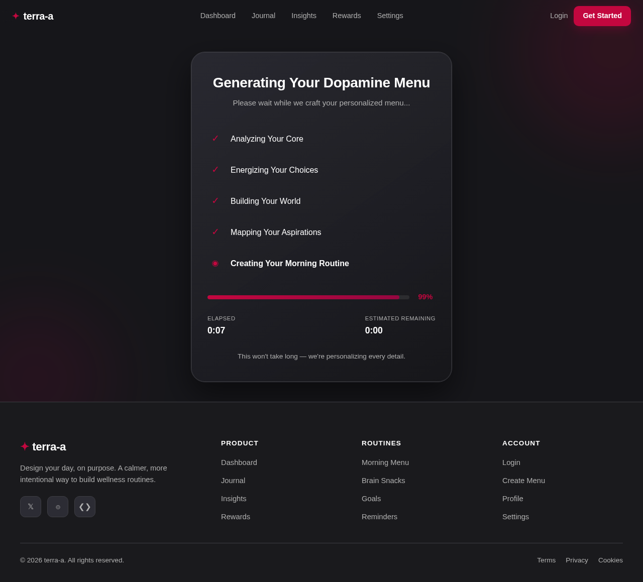 Generating Menu design preview