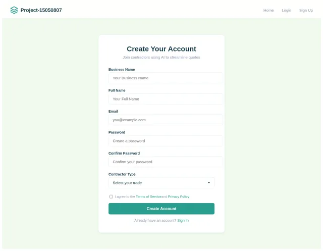 Signup