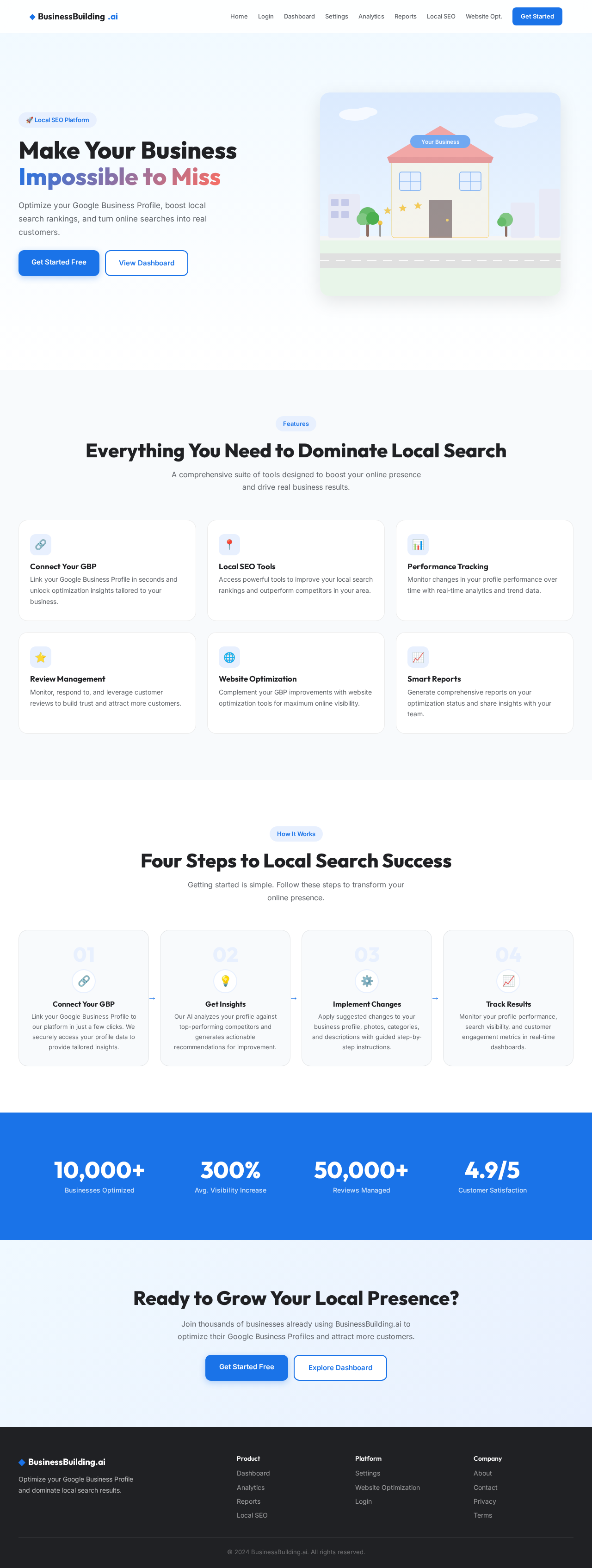 Landing design preview