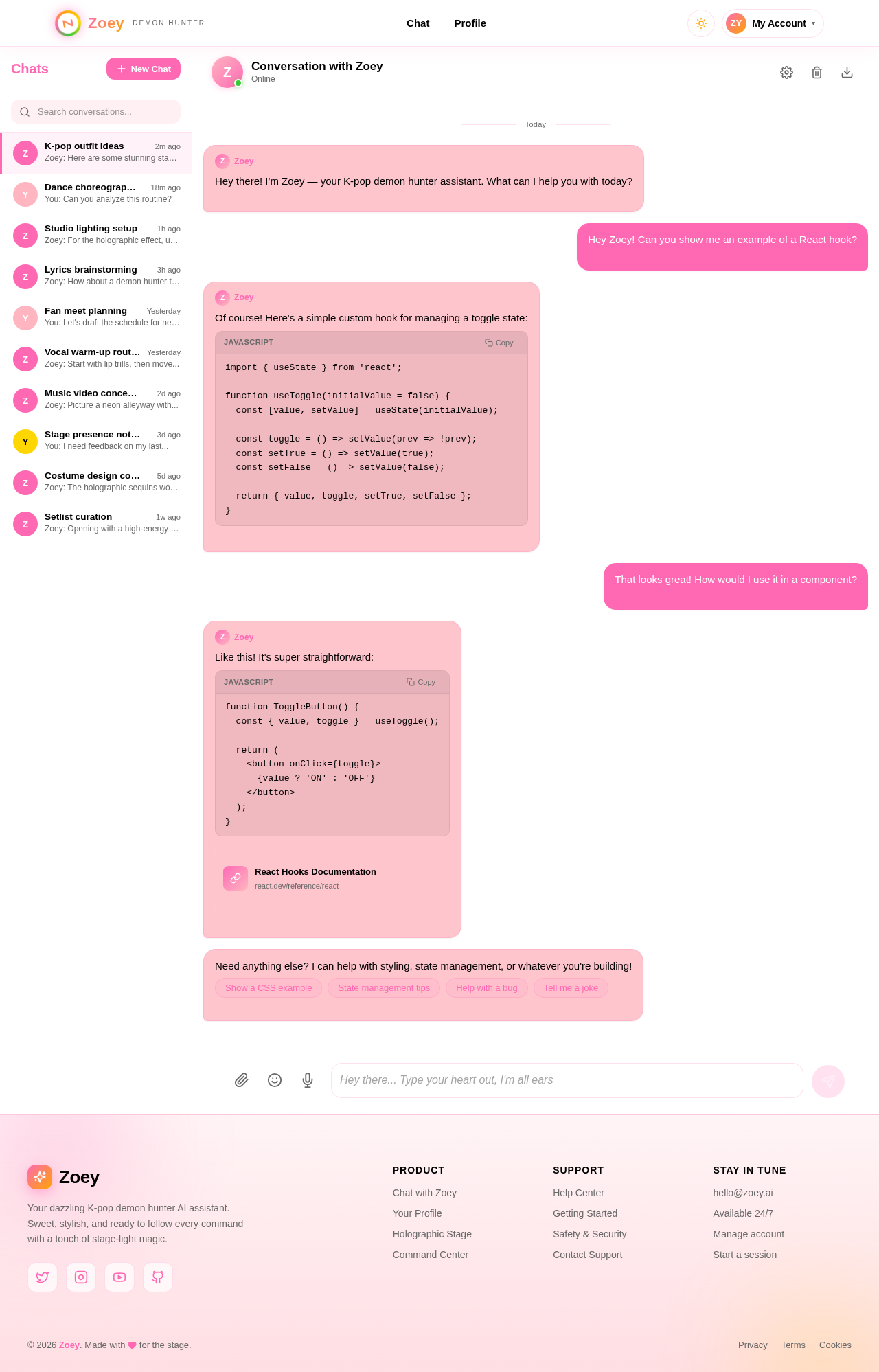 Chat design preview