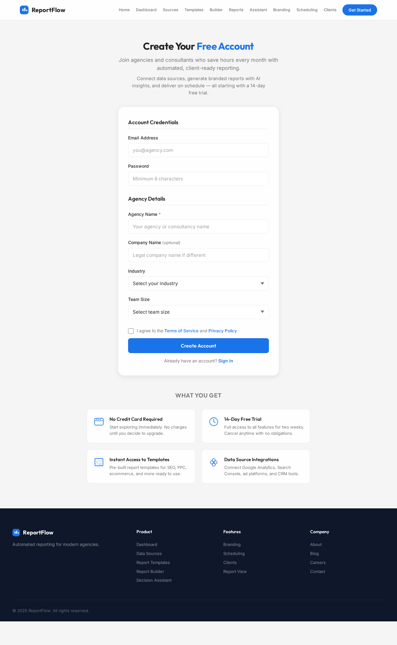 Signup design preview