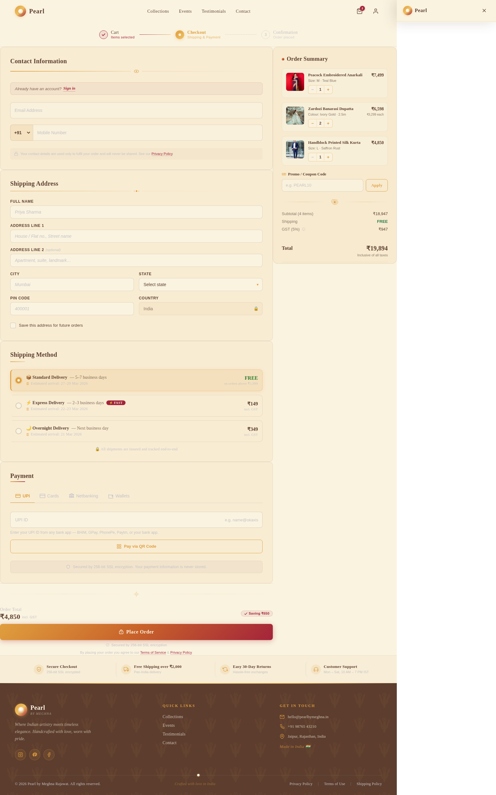 Checkout design preview