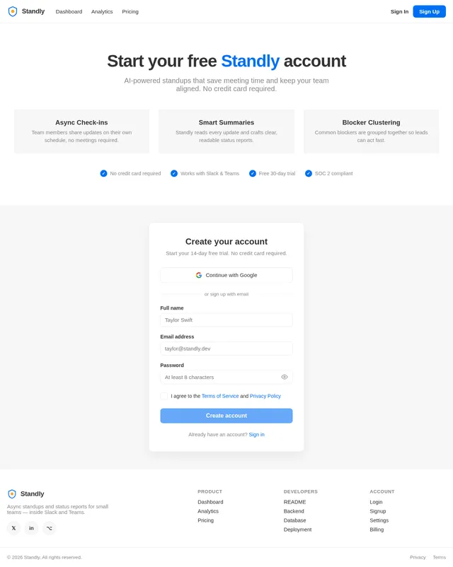 Signup