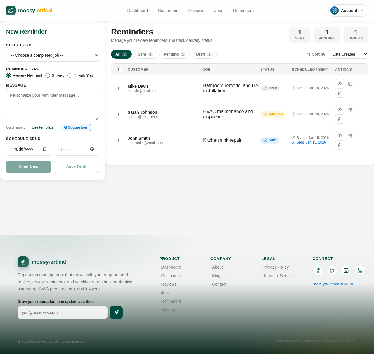 Reminders design preview