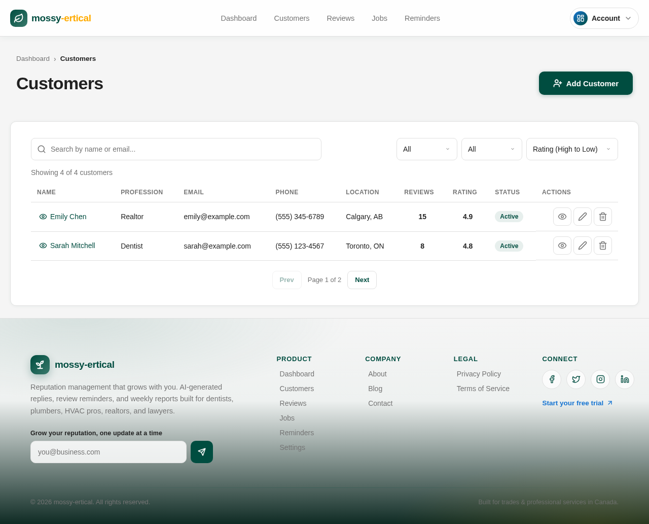 Customers design preview