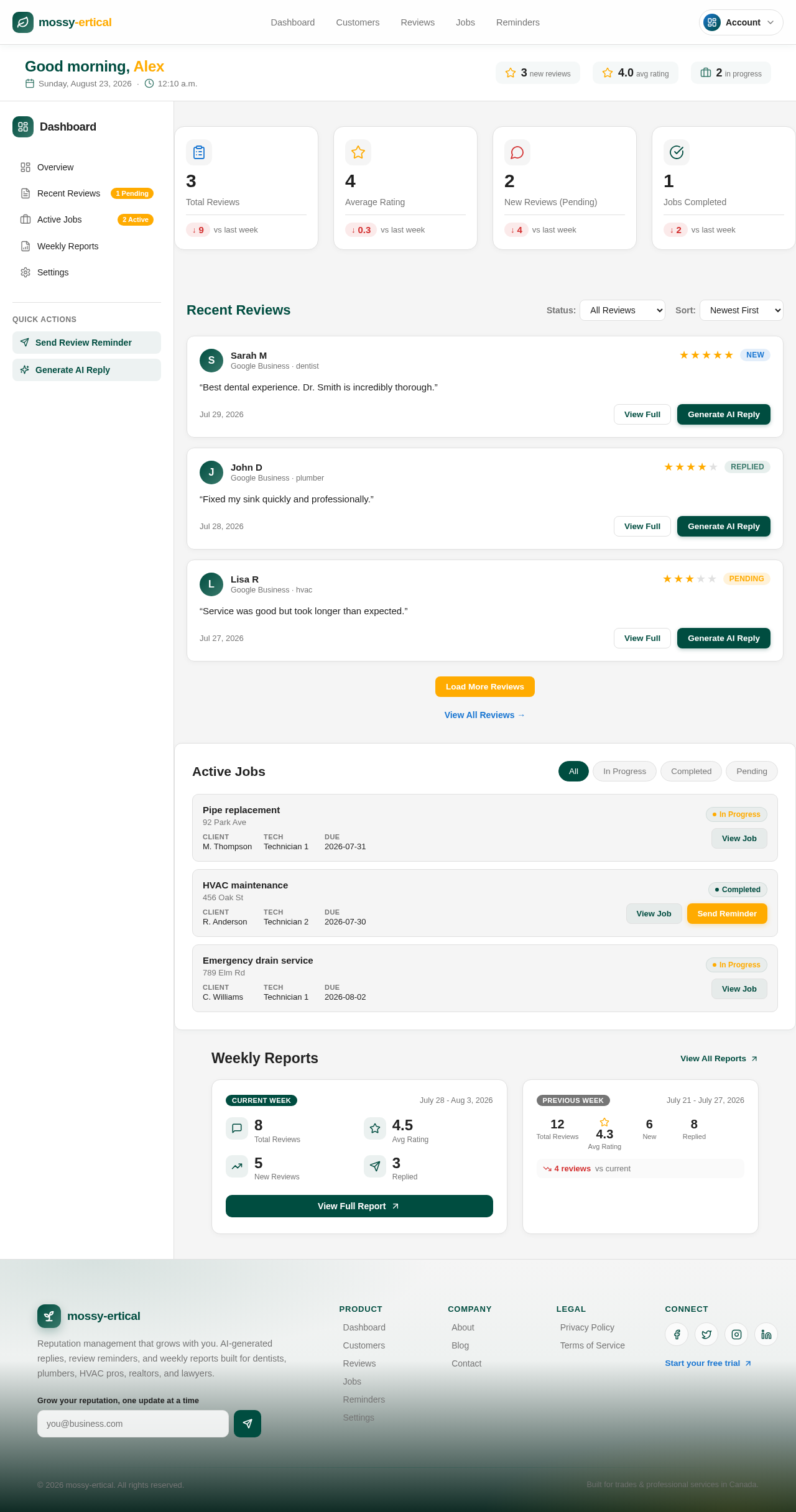 Dashboard design preview