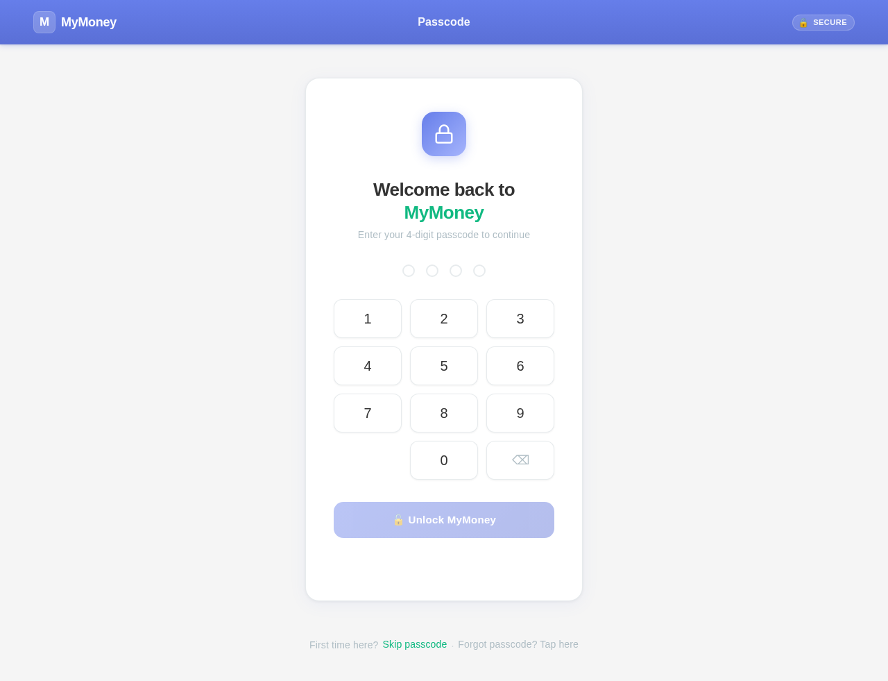 Passcode design preview