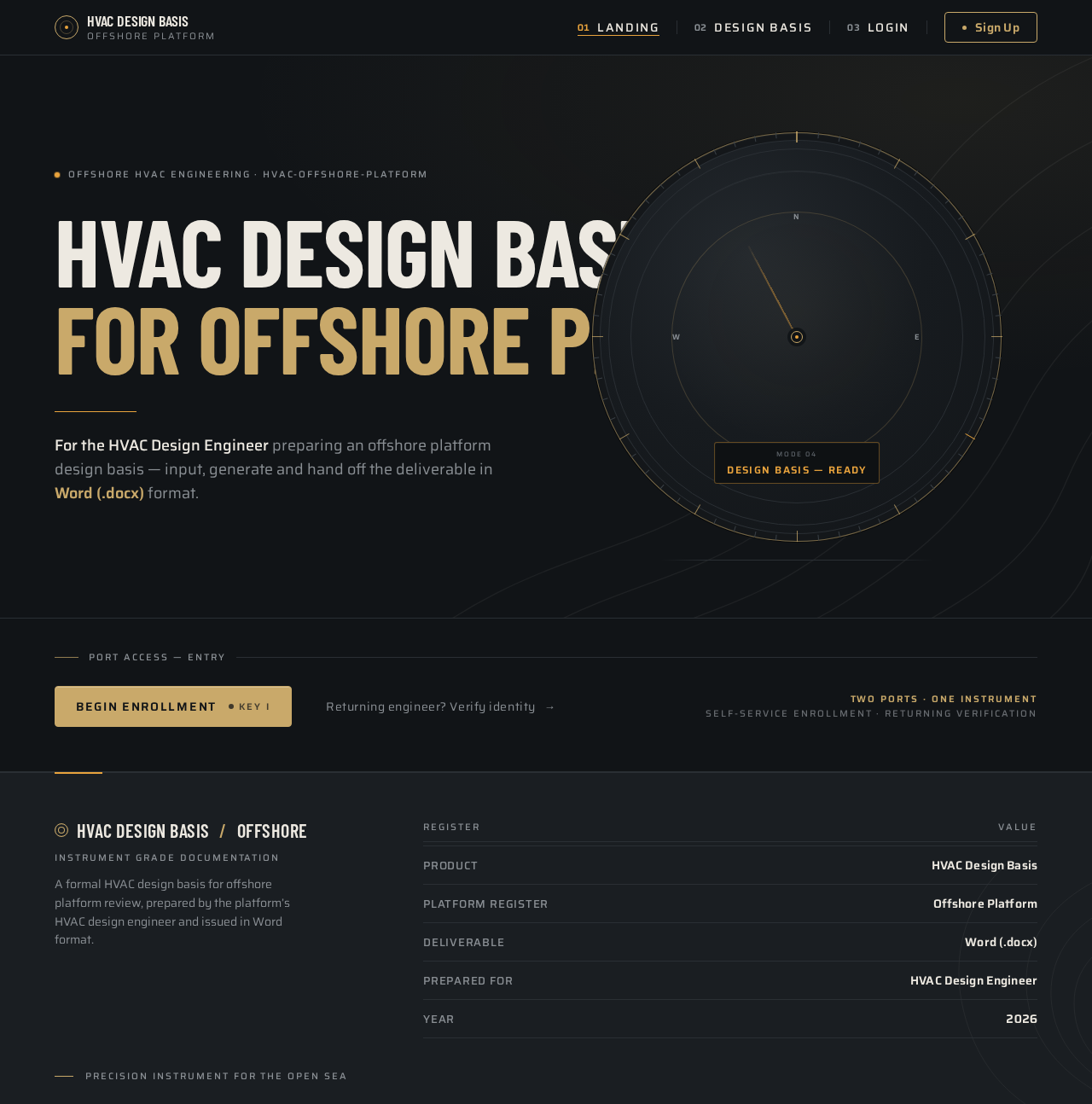 Landing design preview