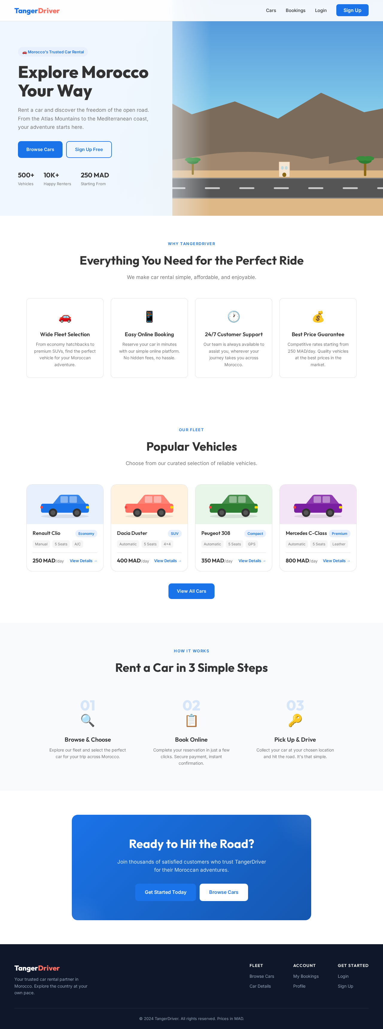 Landing design preview