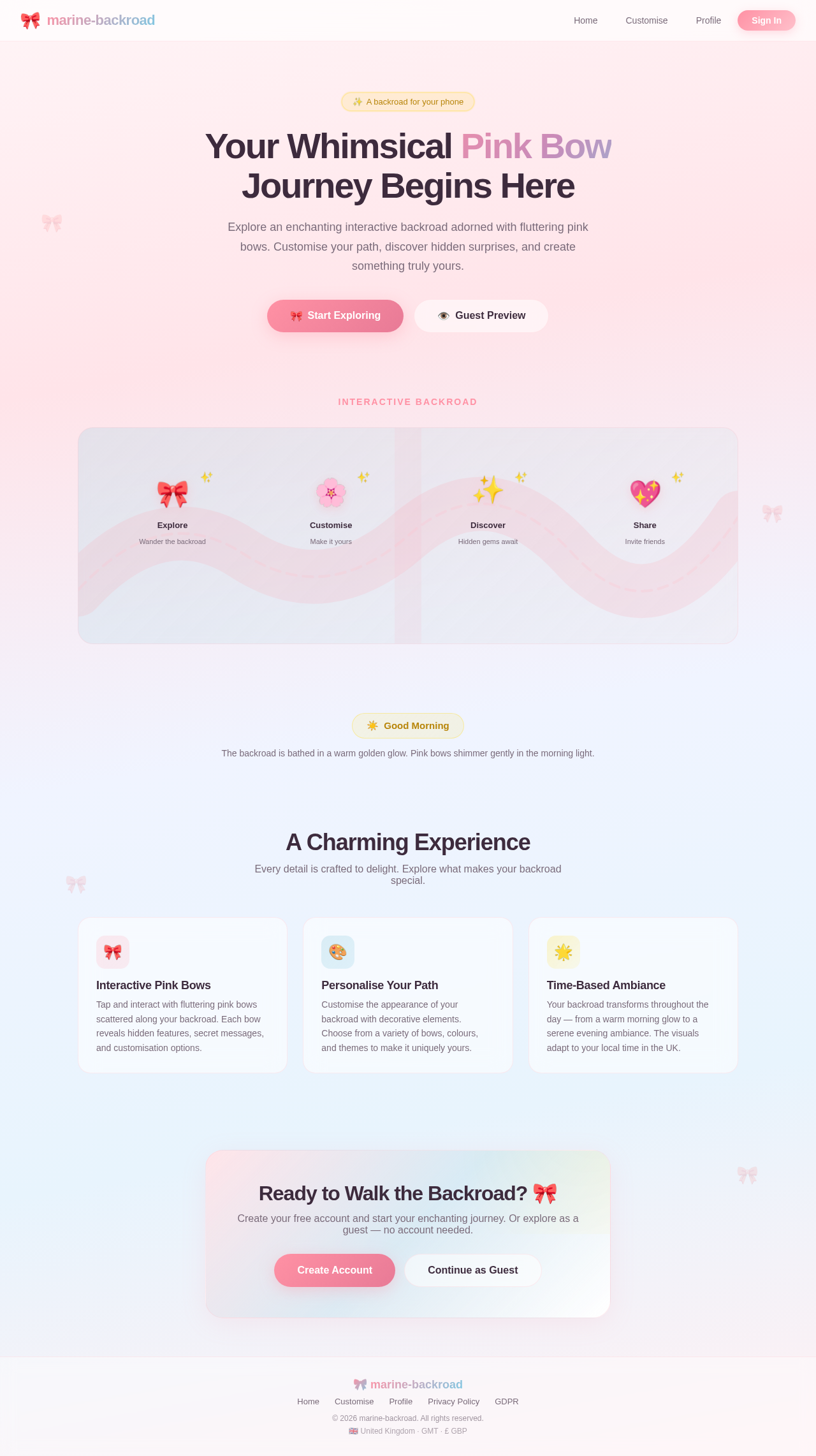 Landing design preview