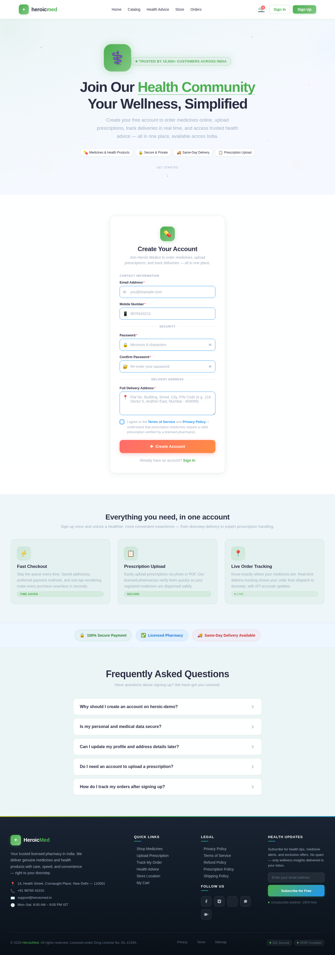 Signup design preview