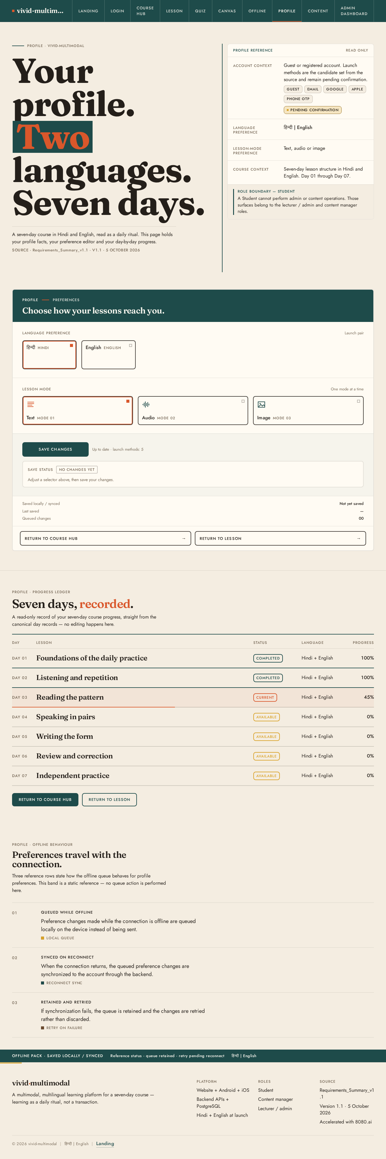 Profile design preview