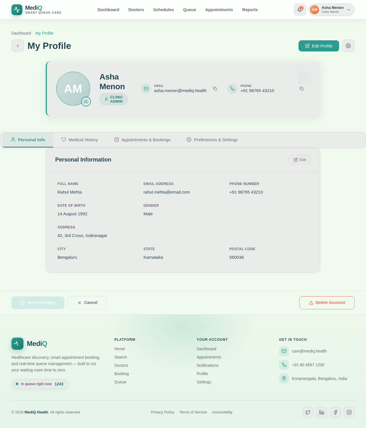 Profile design preview