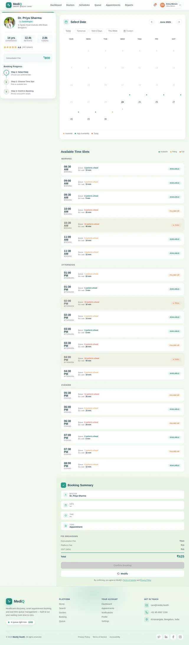 Booking