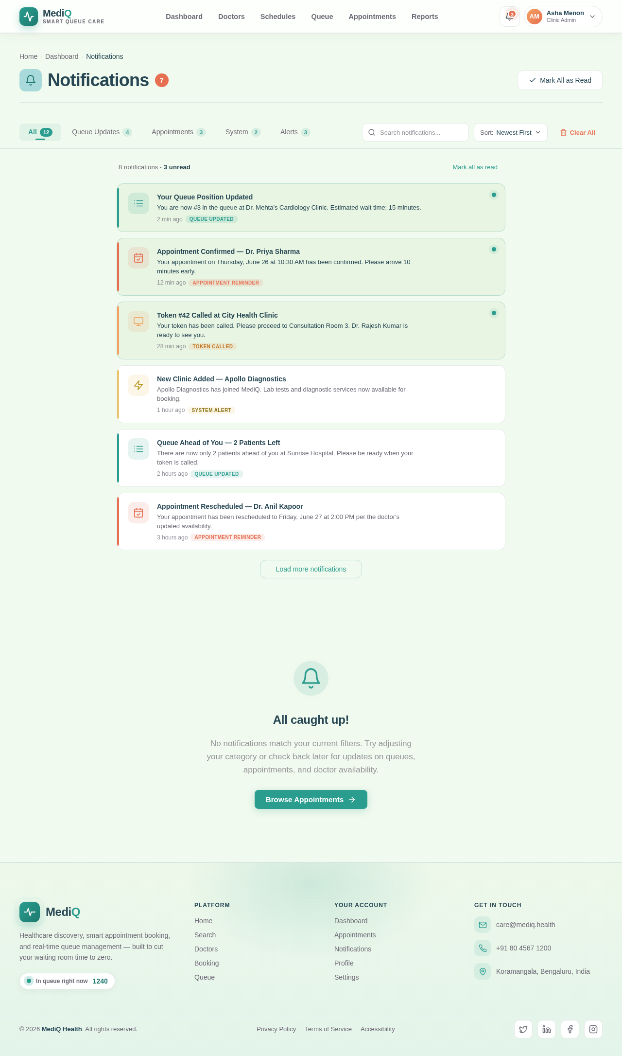 Notifications design preview