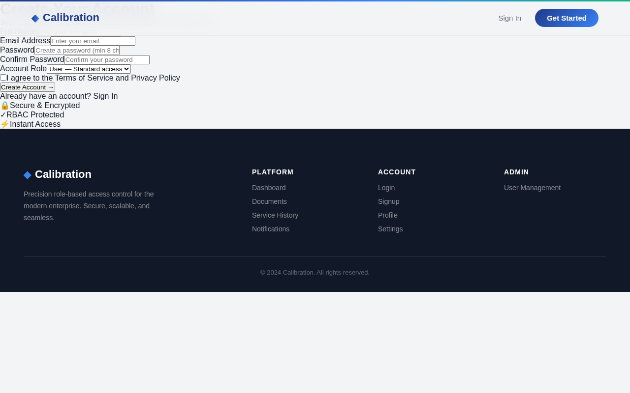 Signup design preview
