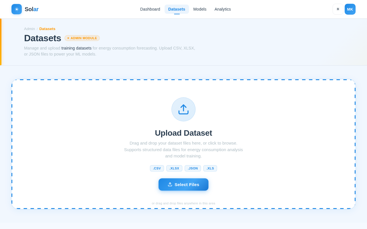 Datasets design preview