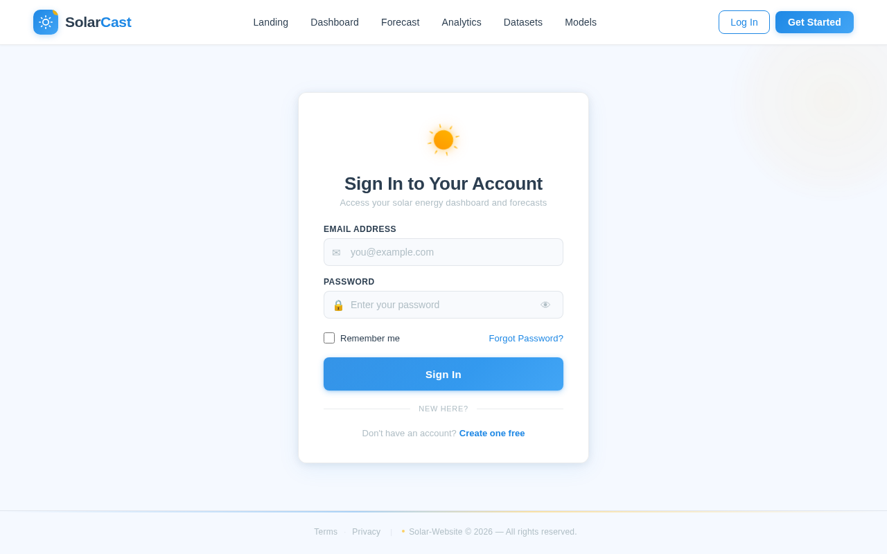 Login design preview