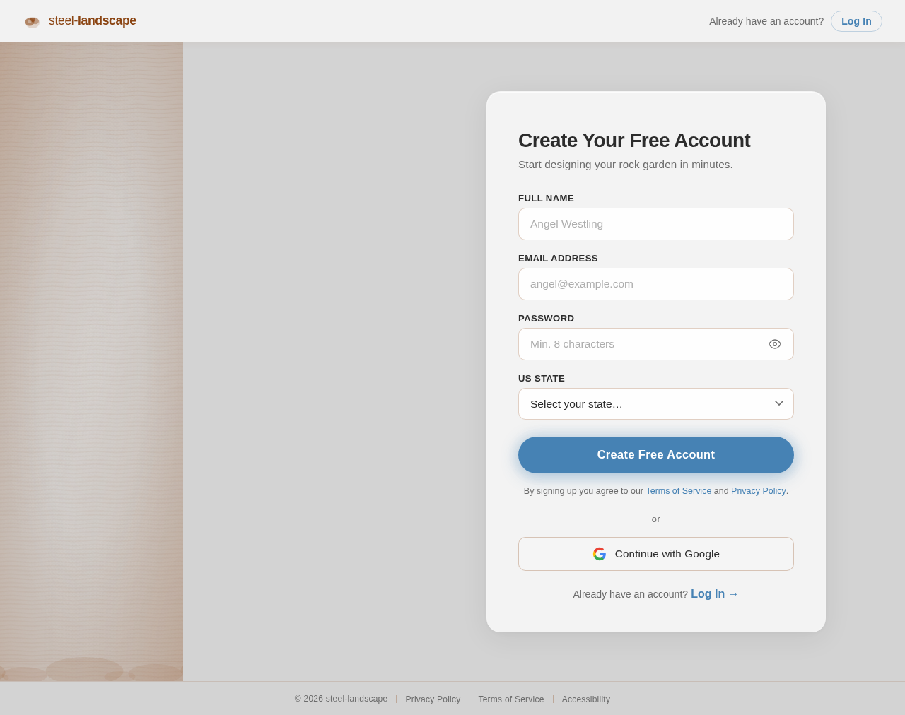 Signup design preview