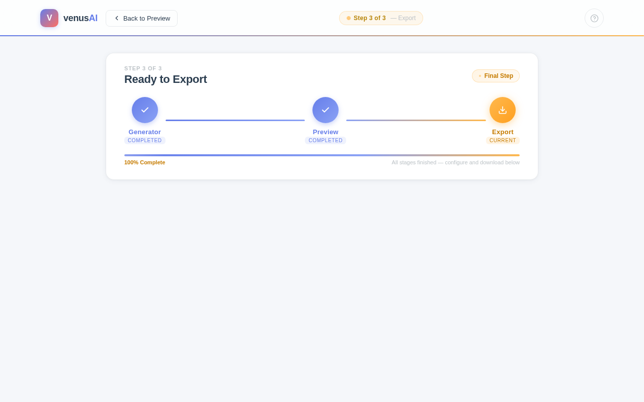Export design preview