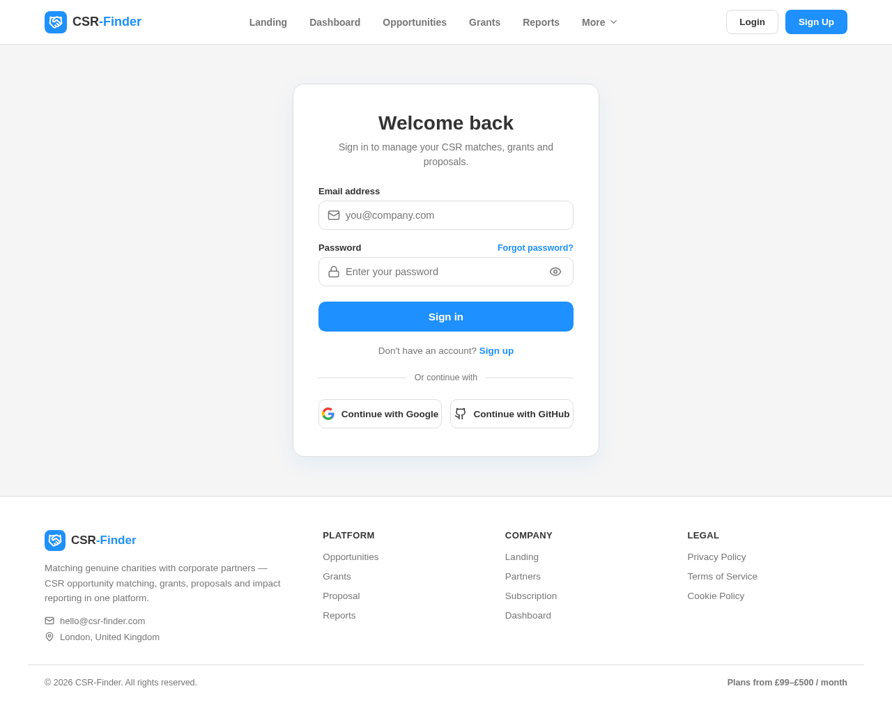 Login design preview