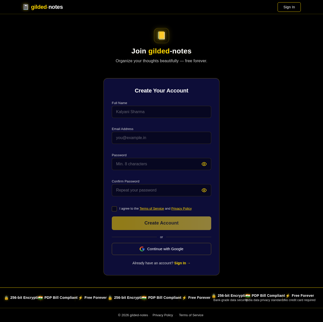 Signup design preview